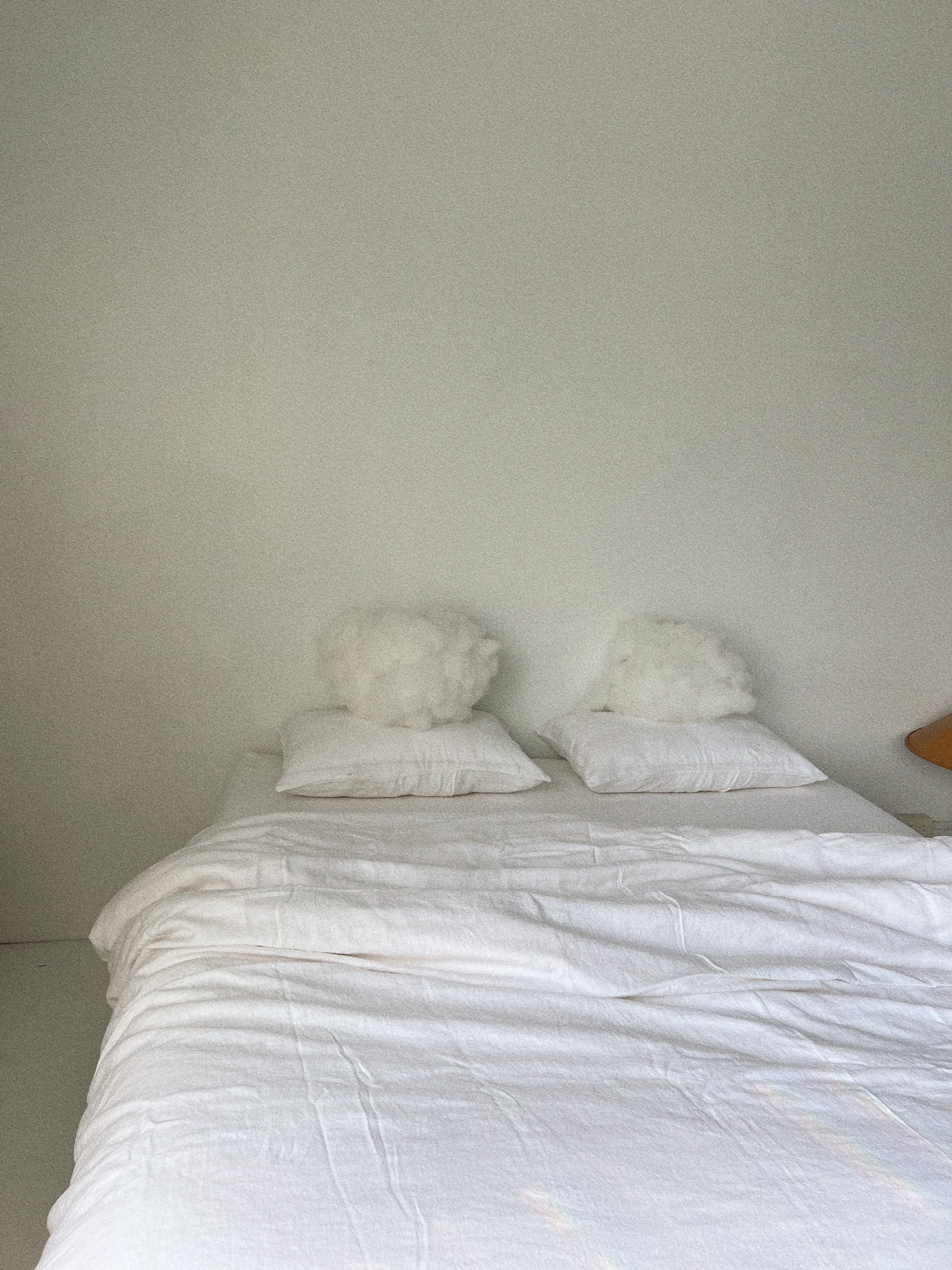 complete bed set . white linen