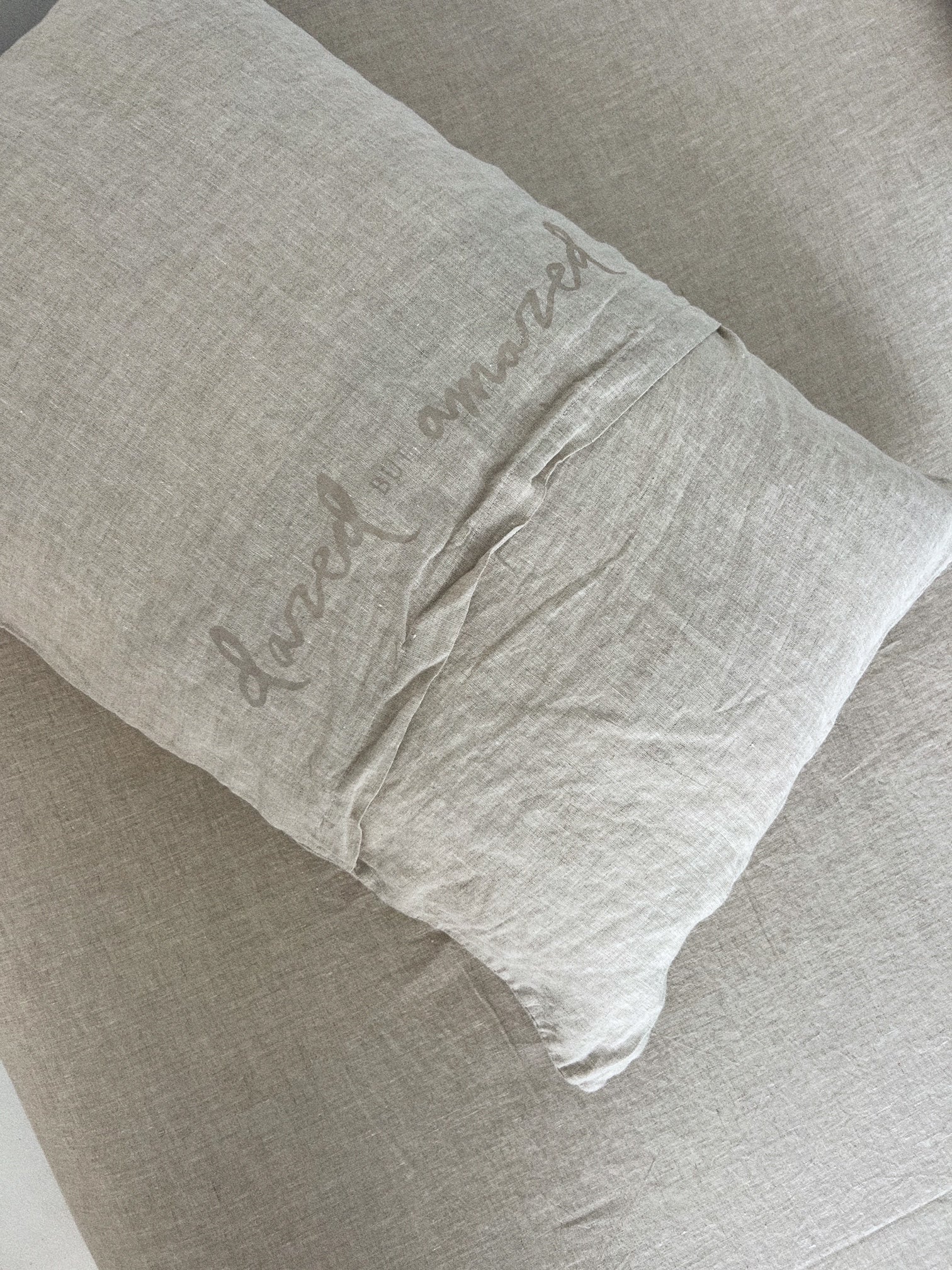 complete bed set . natural linen