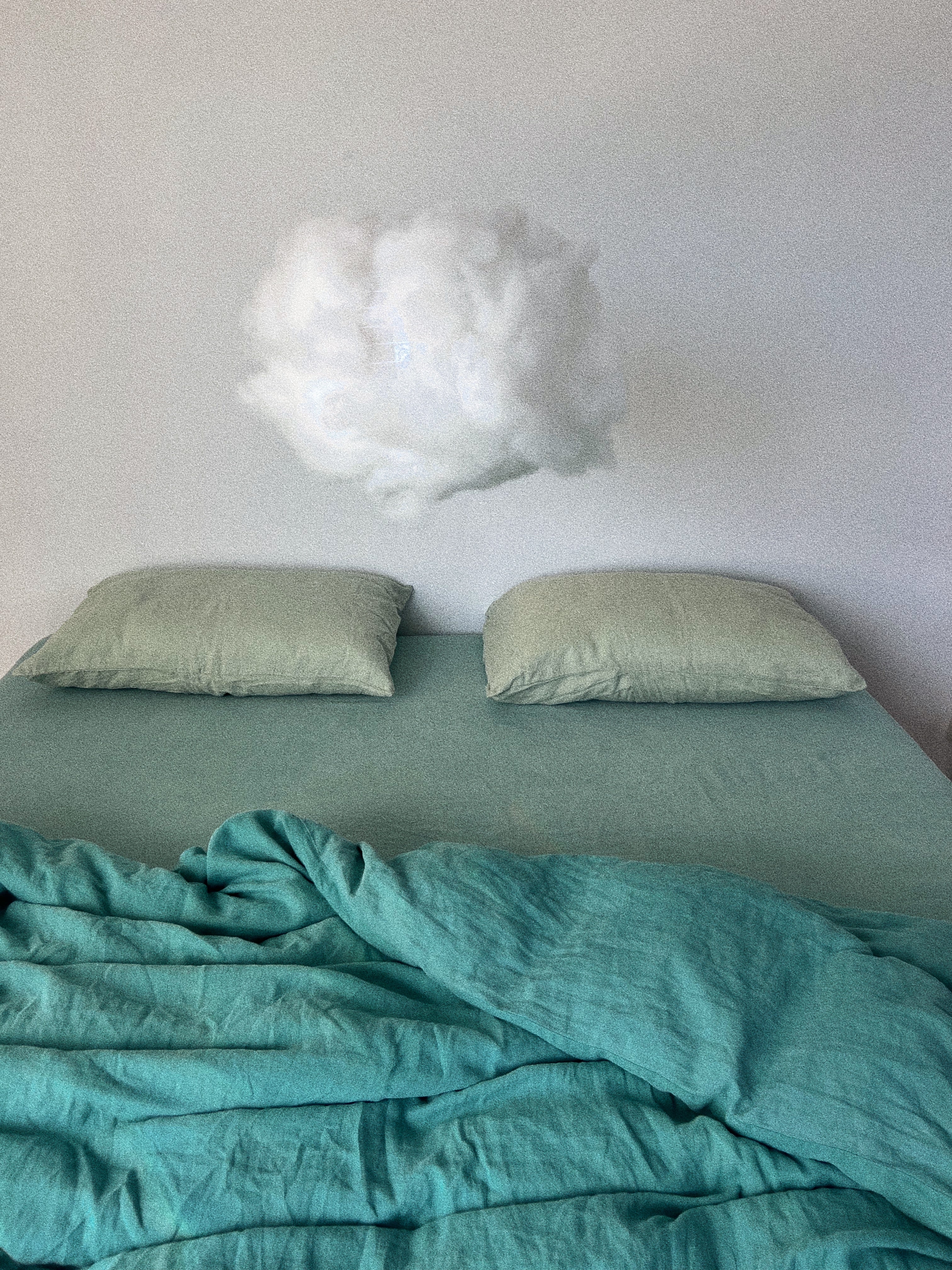 duvet cover .teal linen