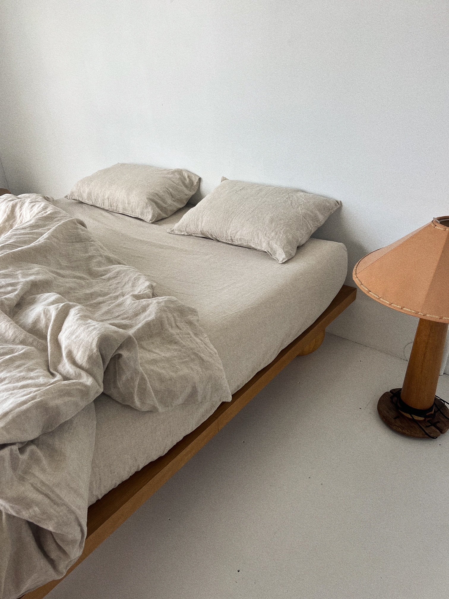 complete bed set . natural linen