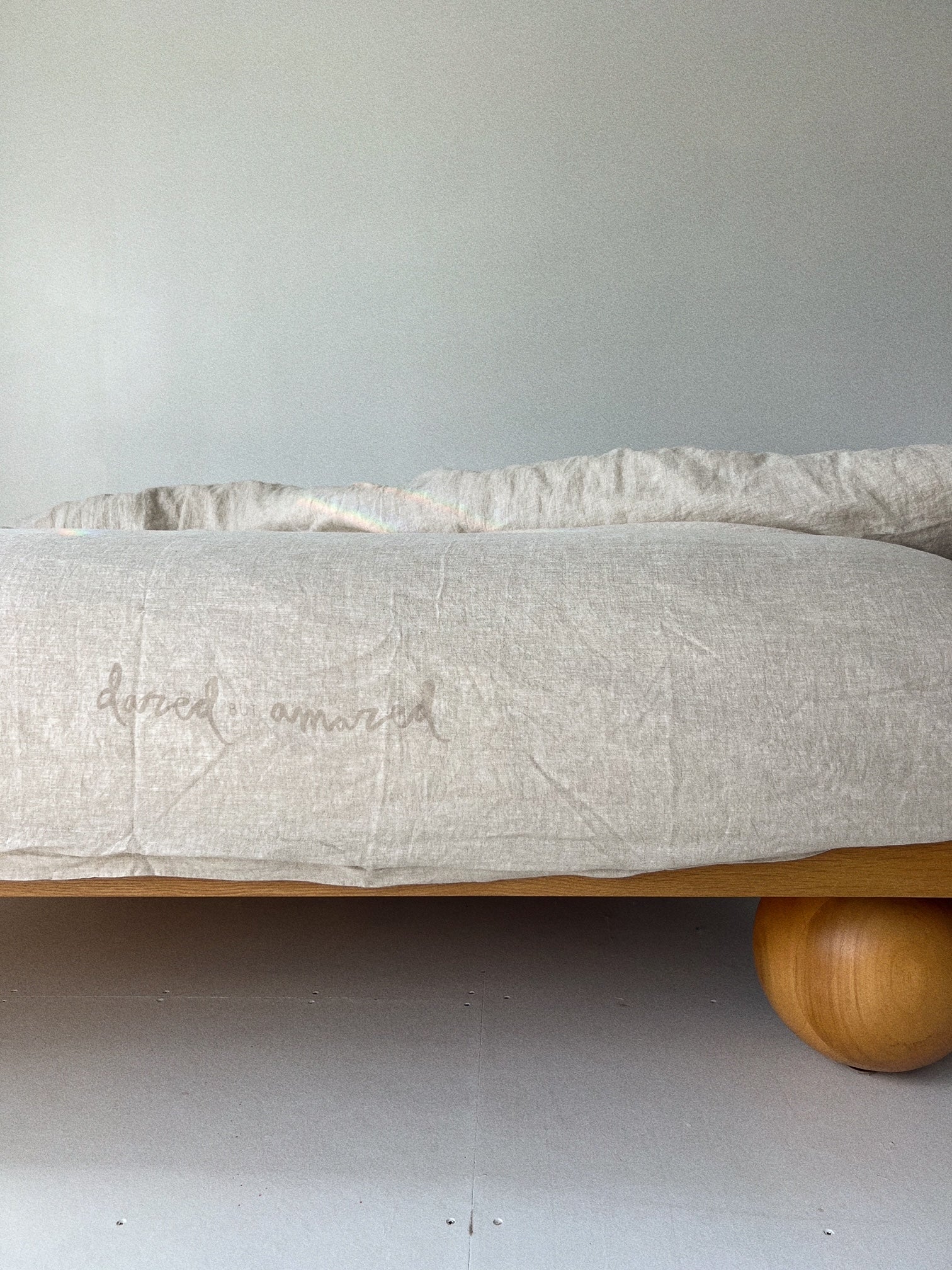 complete bed set . natural linen