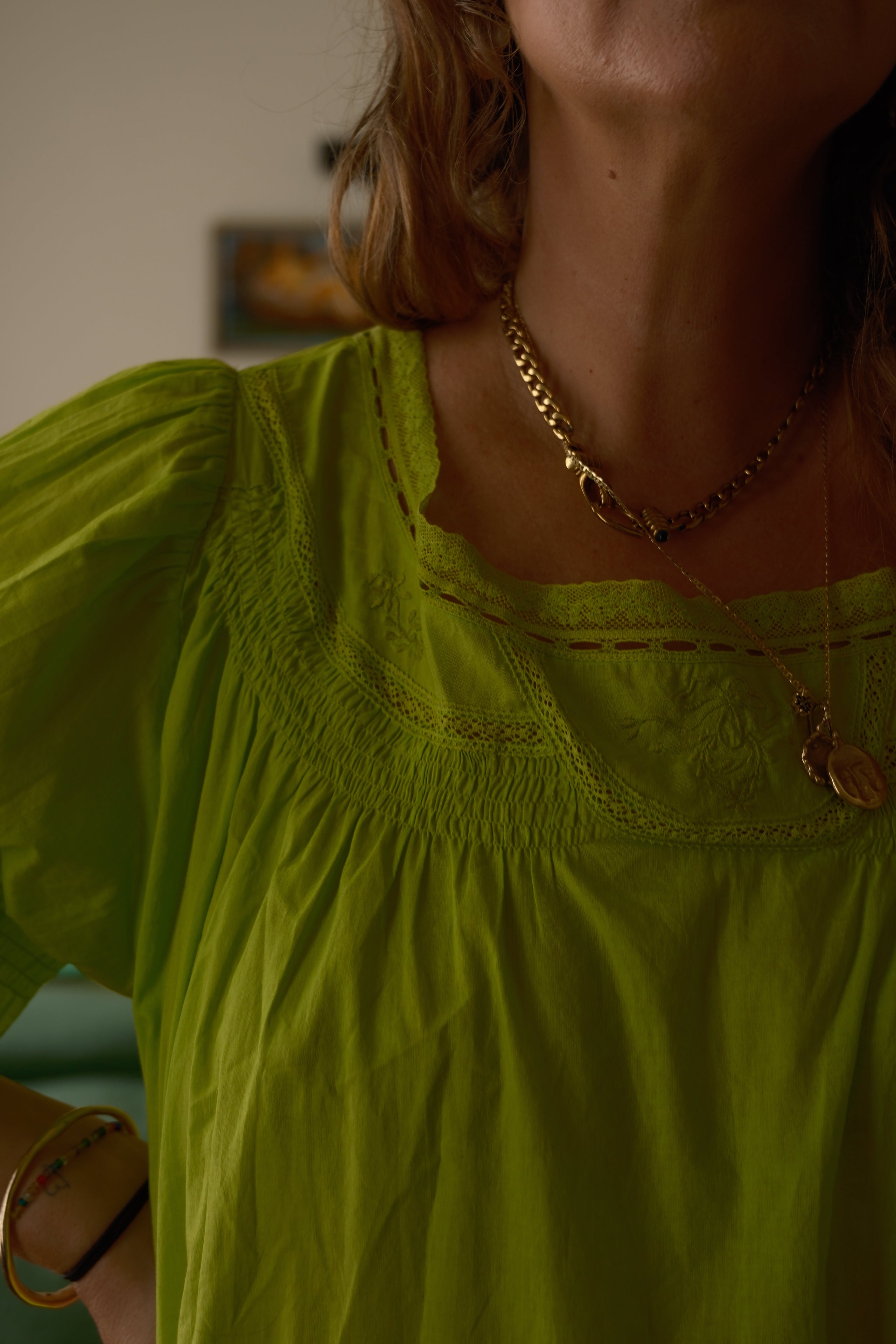 Celine Dress Acid Green