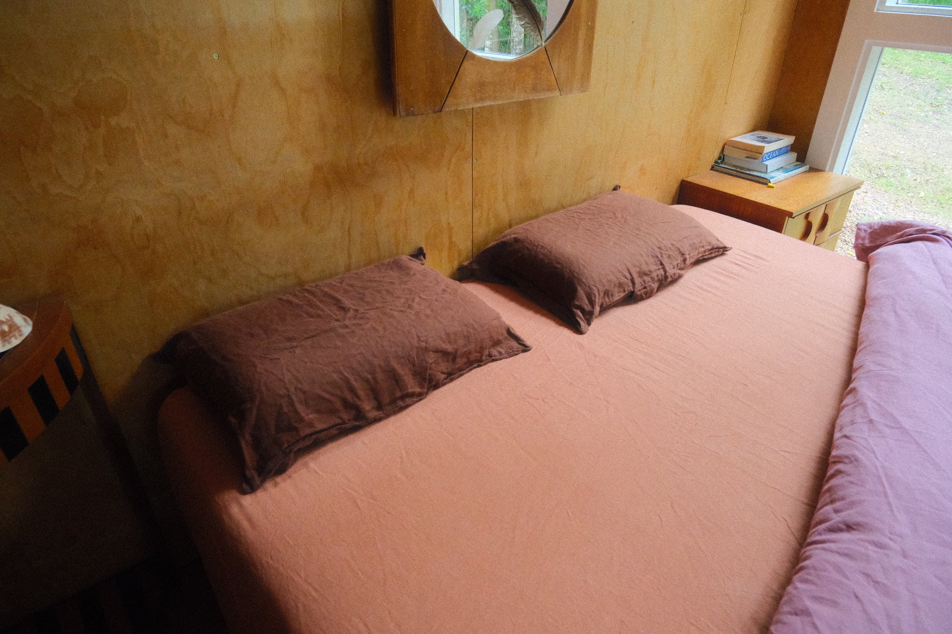 pillowslip set . tobacco linen