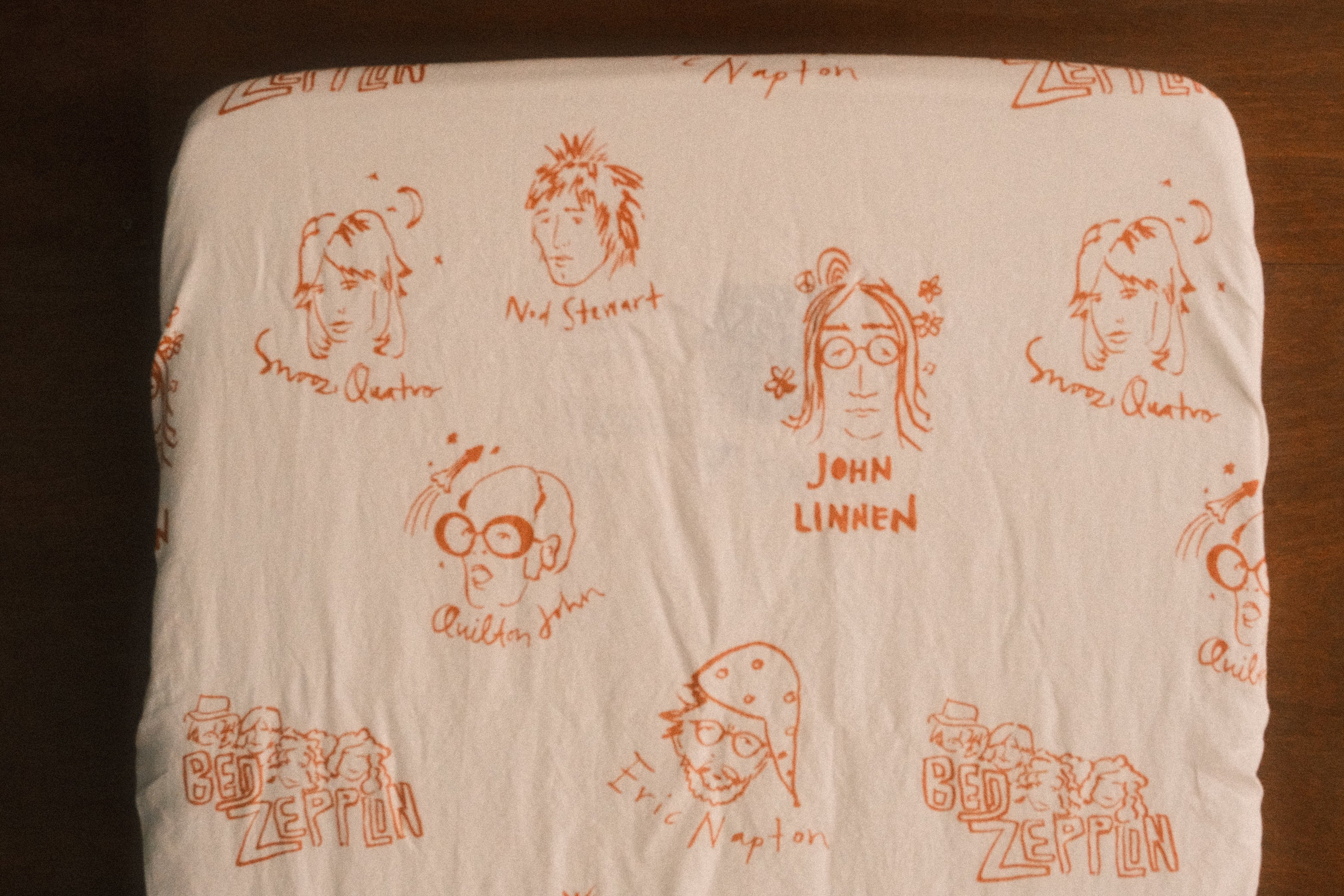 fitted cot sheet . rocknroll dreams