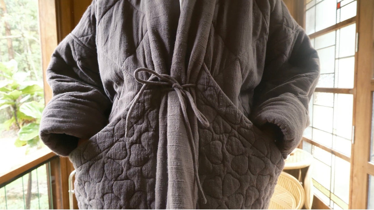 Duvet Quilted Jacket . Smoked Brown