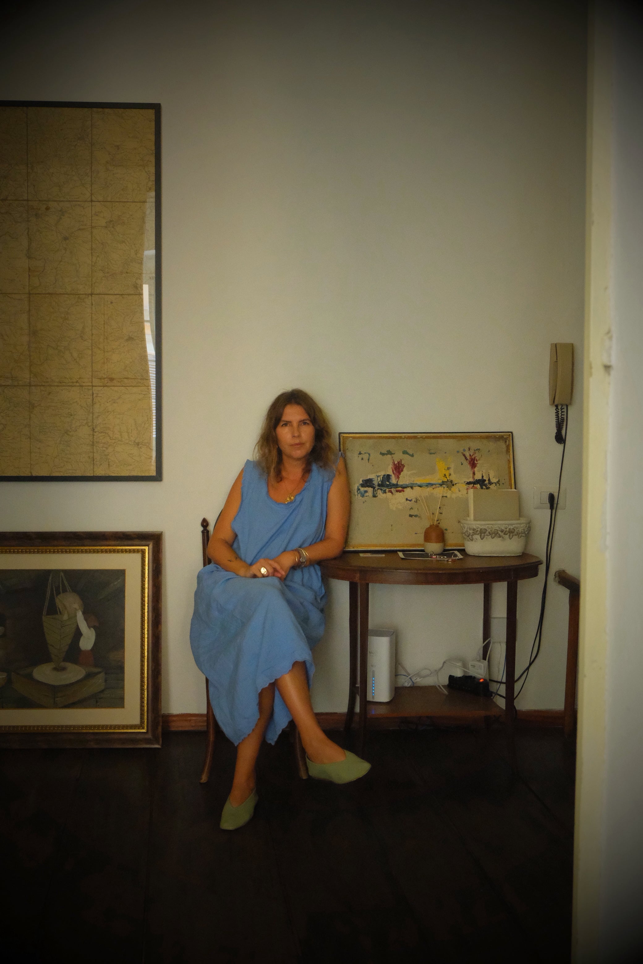 French Heritage Slip. Cornflower