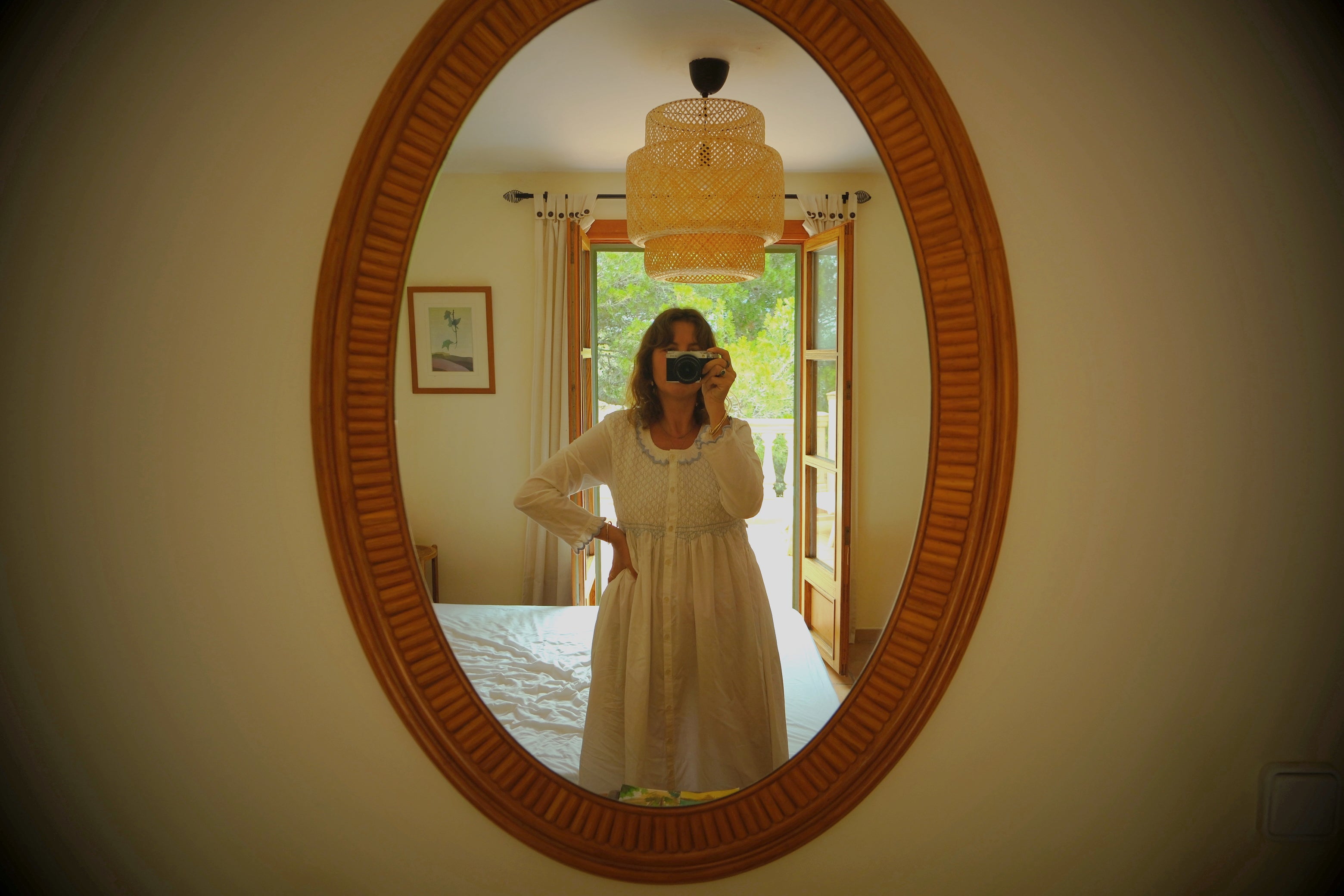 Juliette Dress White / Blue