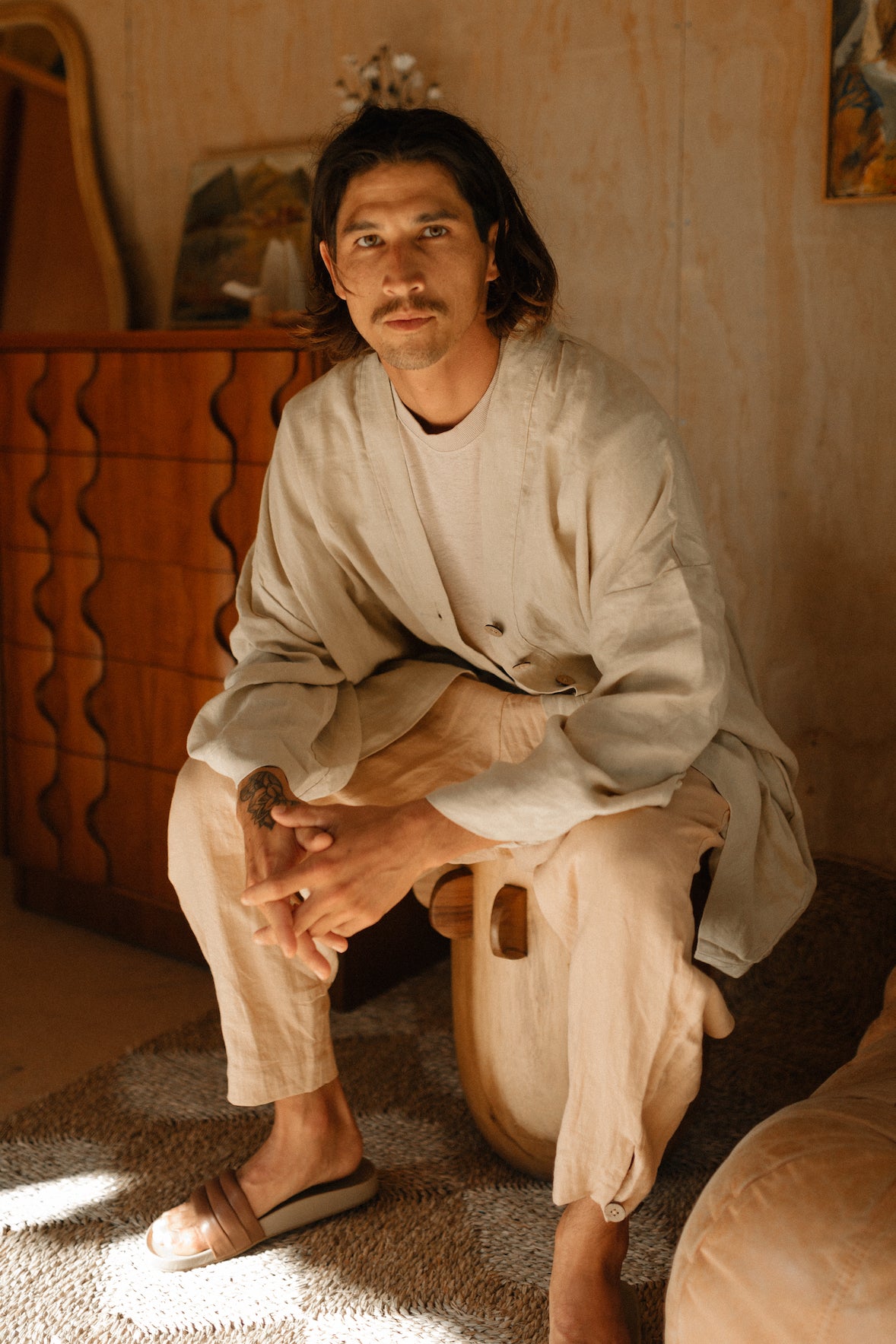 Paint Jacket . Natural Linen