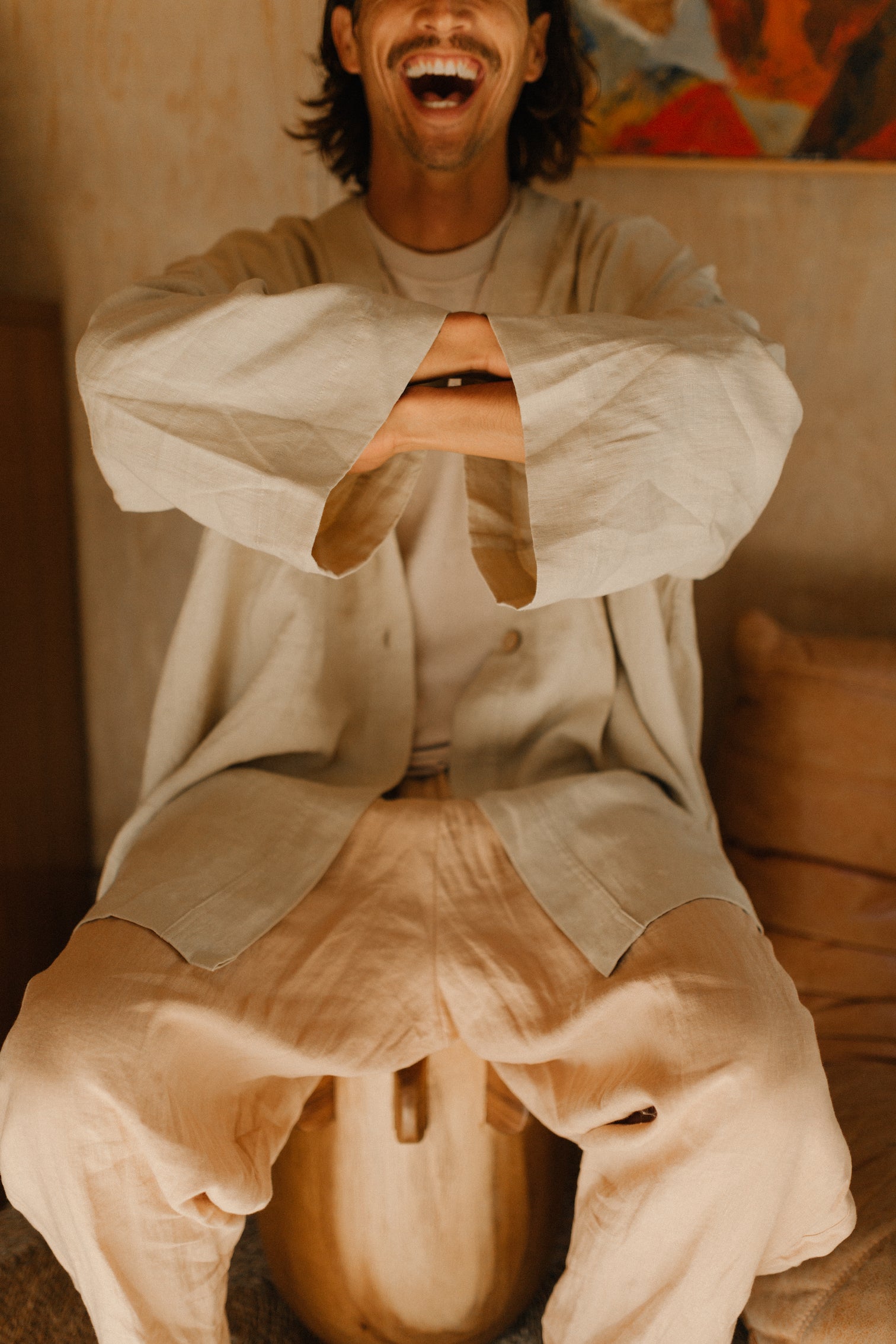 Paint Jacket . Natural Linen