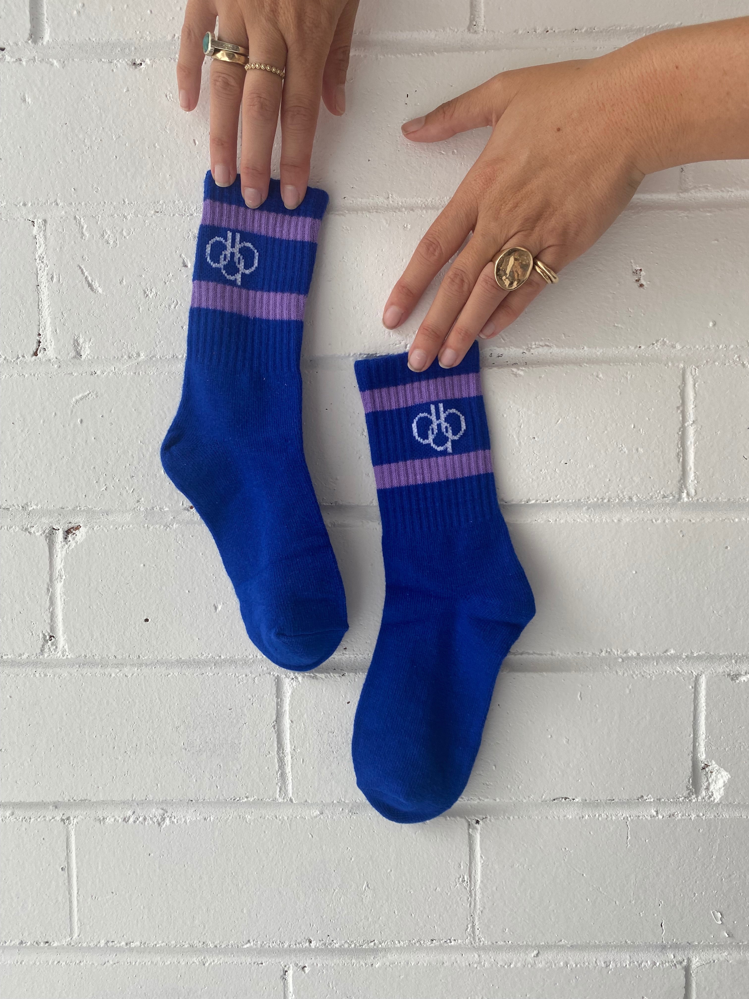 kids dba team sock . cobalt+violet