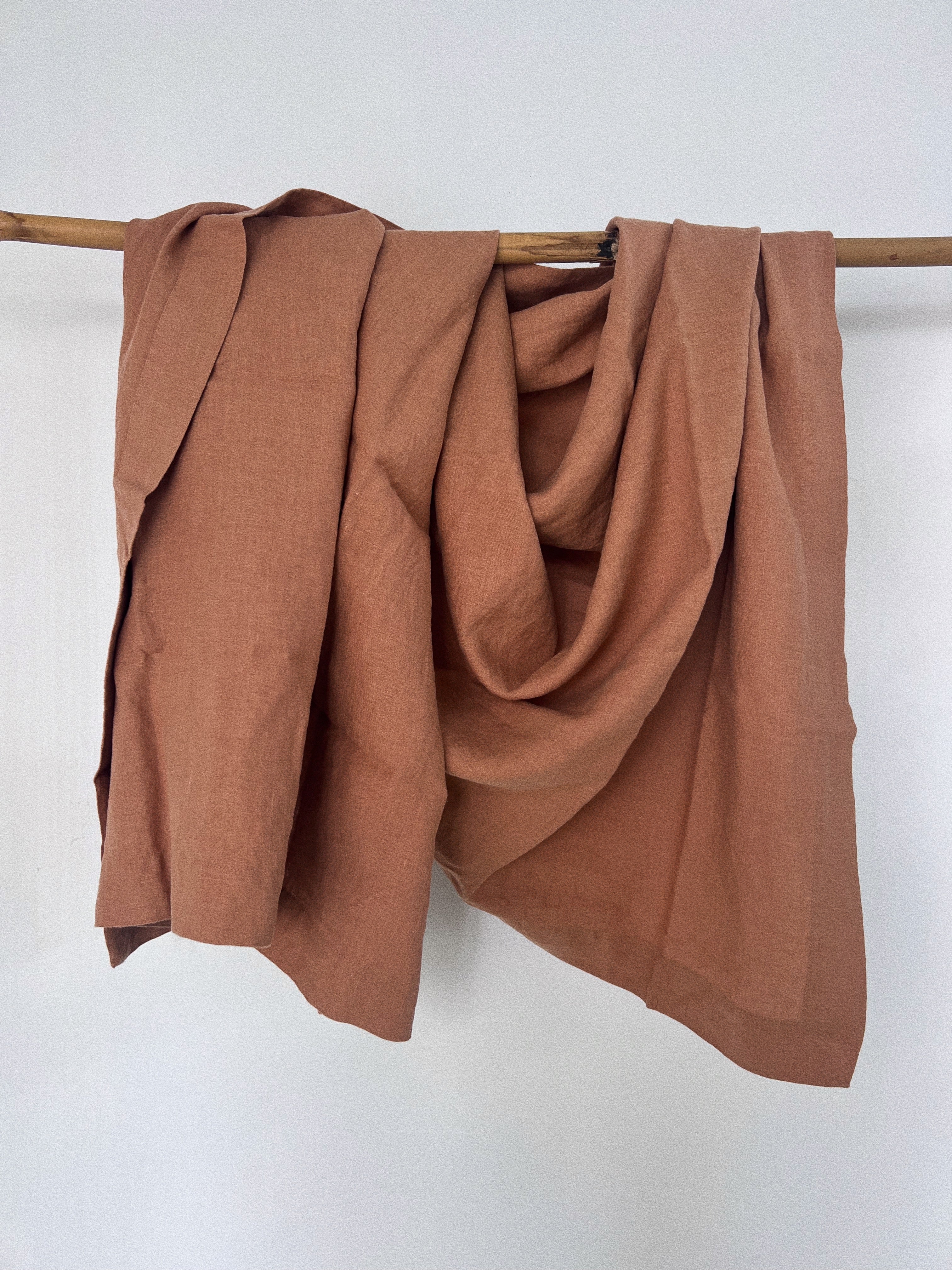 throw . toffee linen