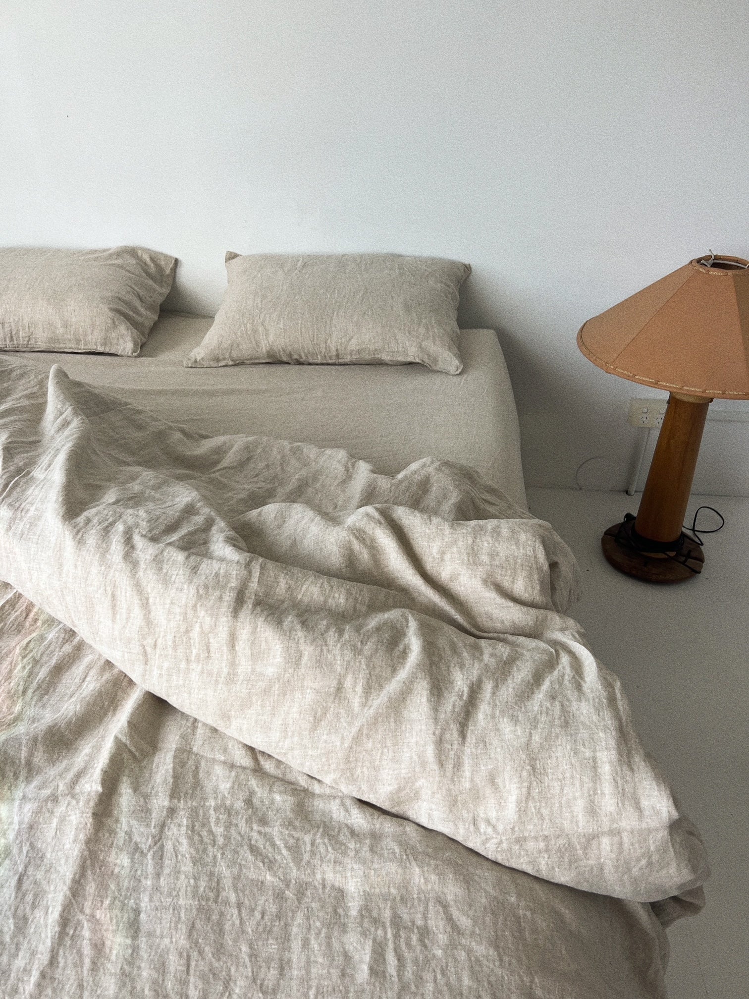 complete bed set . natural linen
