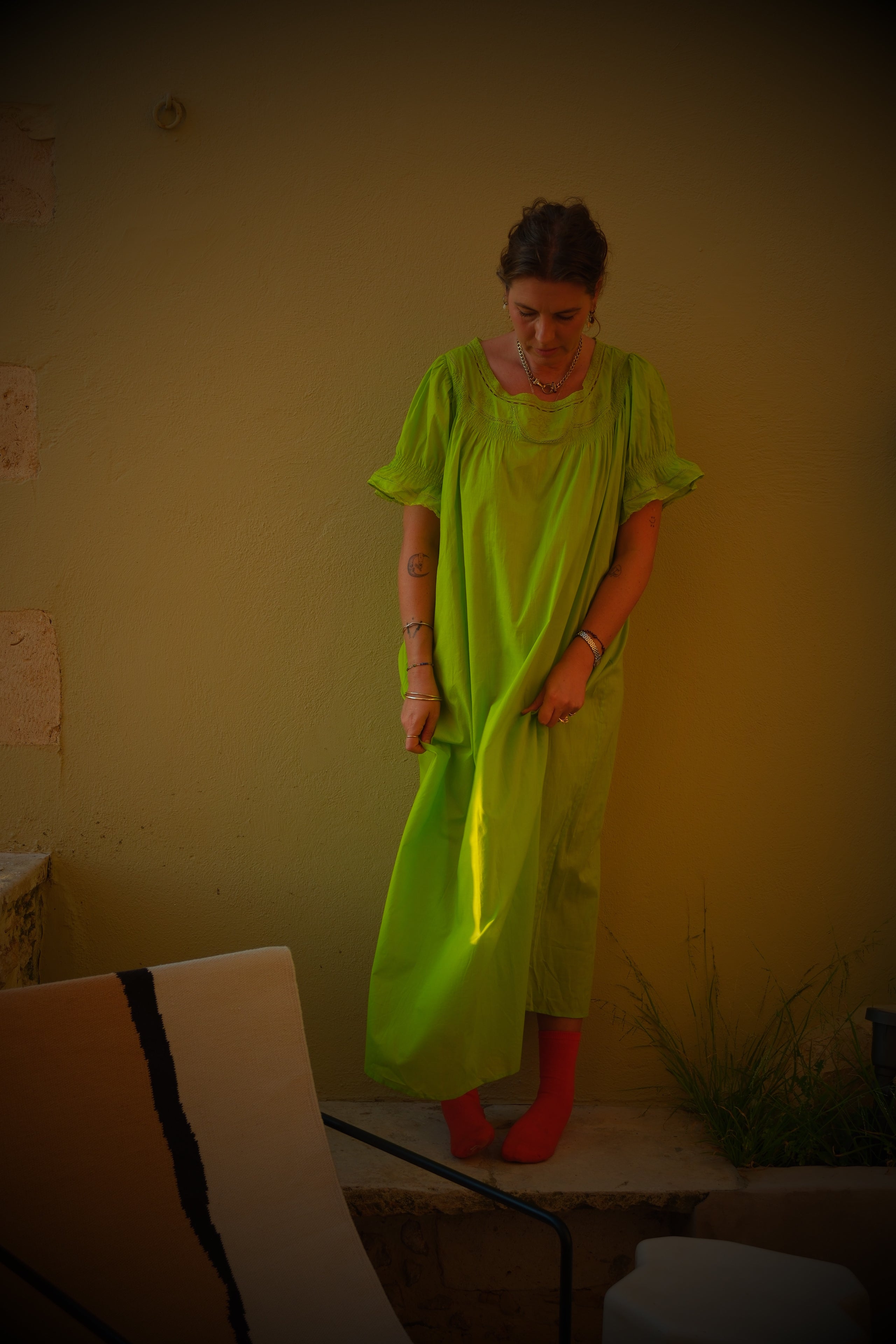 Celine Dress Acid Green