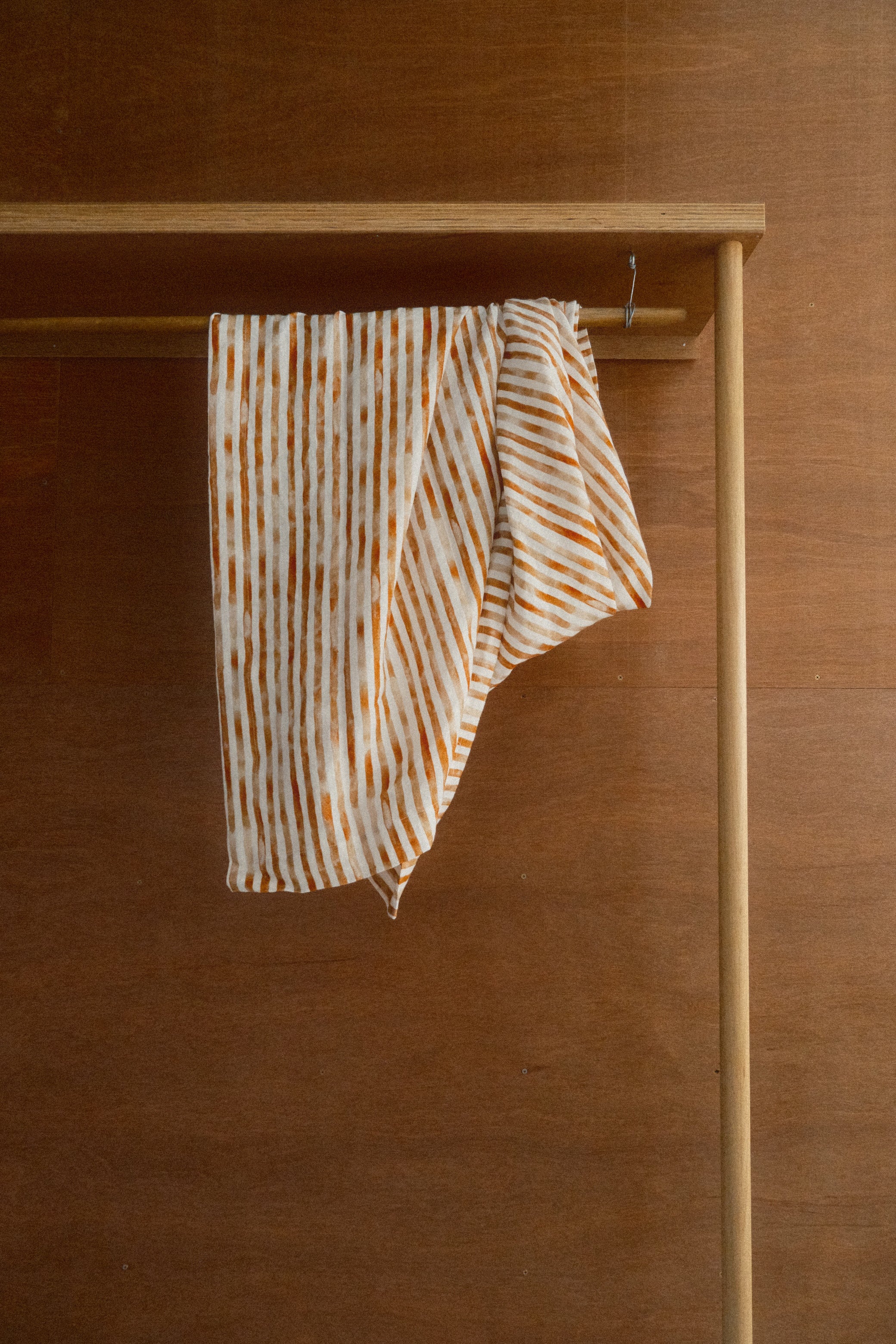 throw . printed watercolour stripe linen