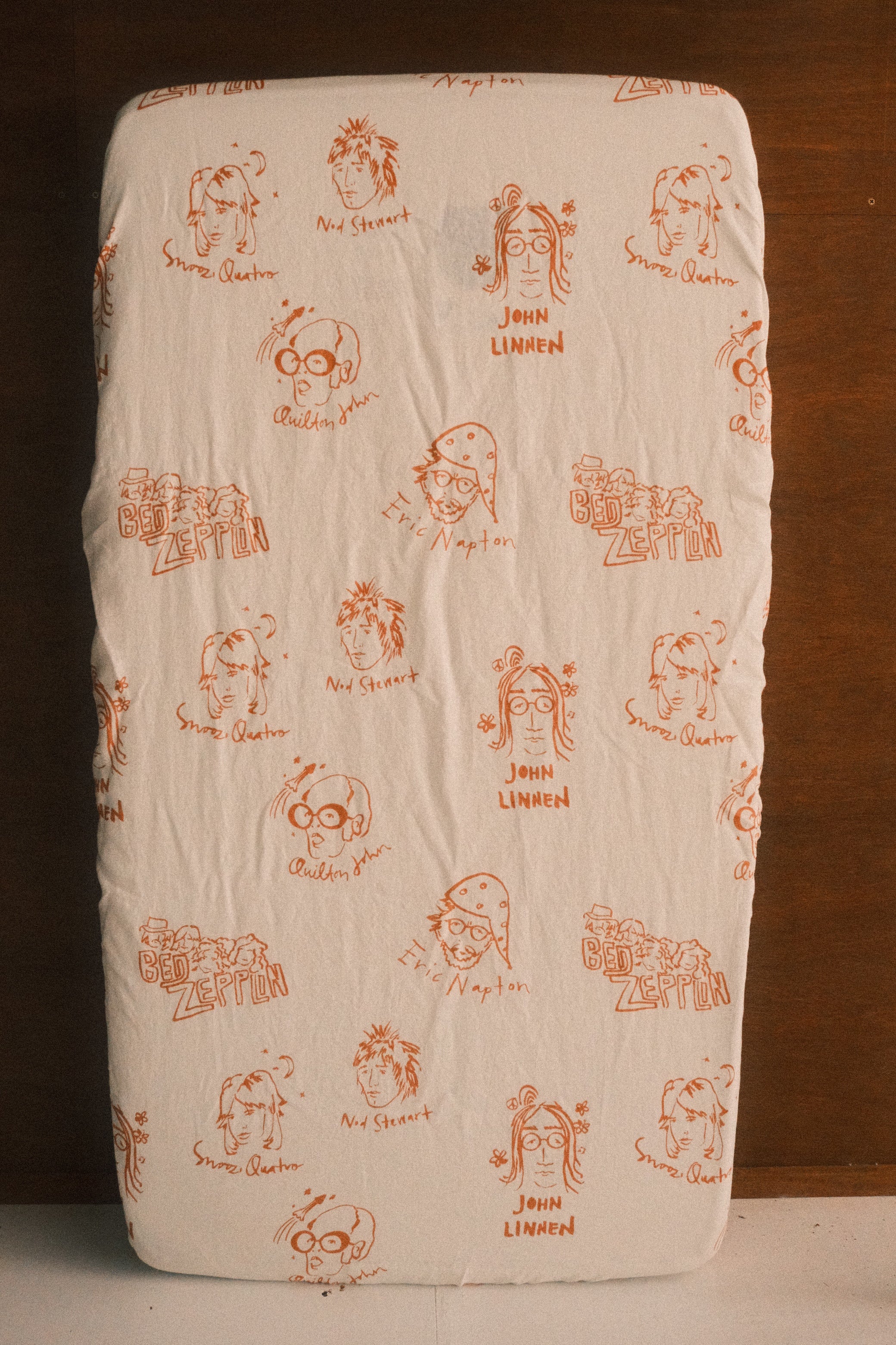 fitted cot sheet . rocknroll dreams