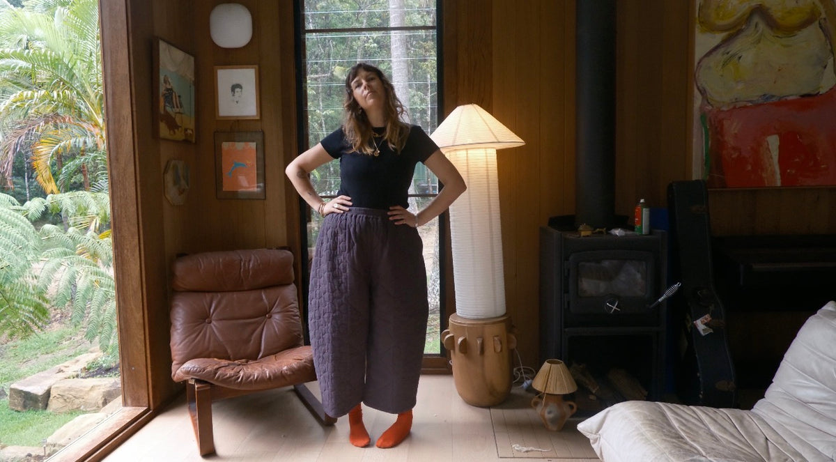 Duvet Quilted Pant . Smoked Brown