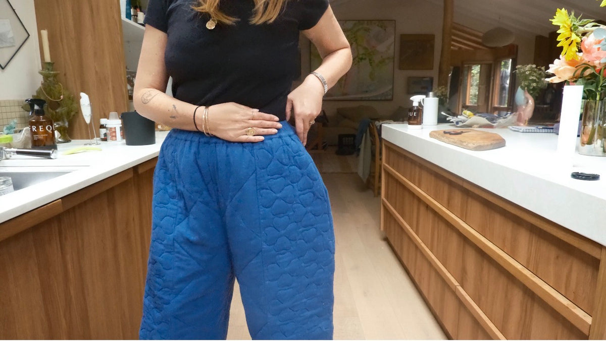 Duvet Quilted Pant . Ink