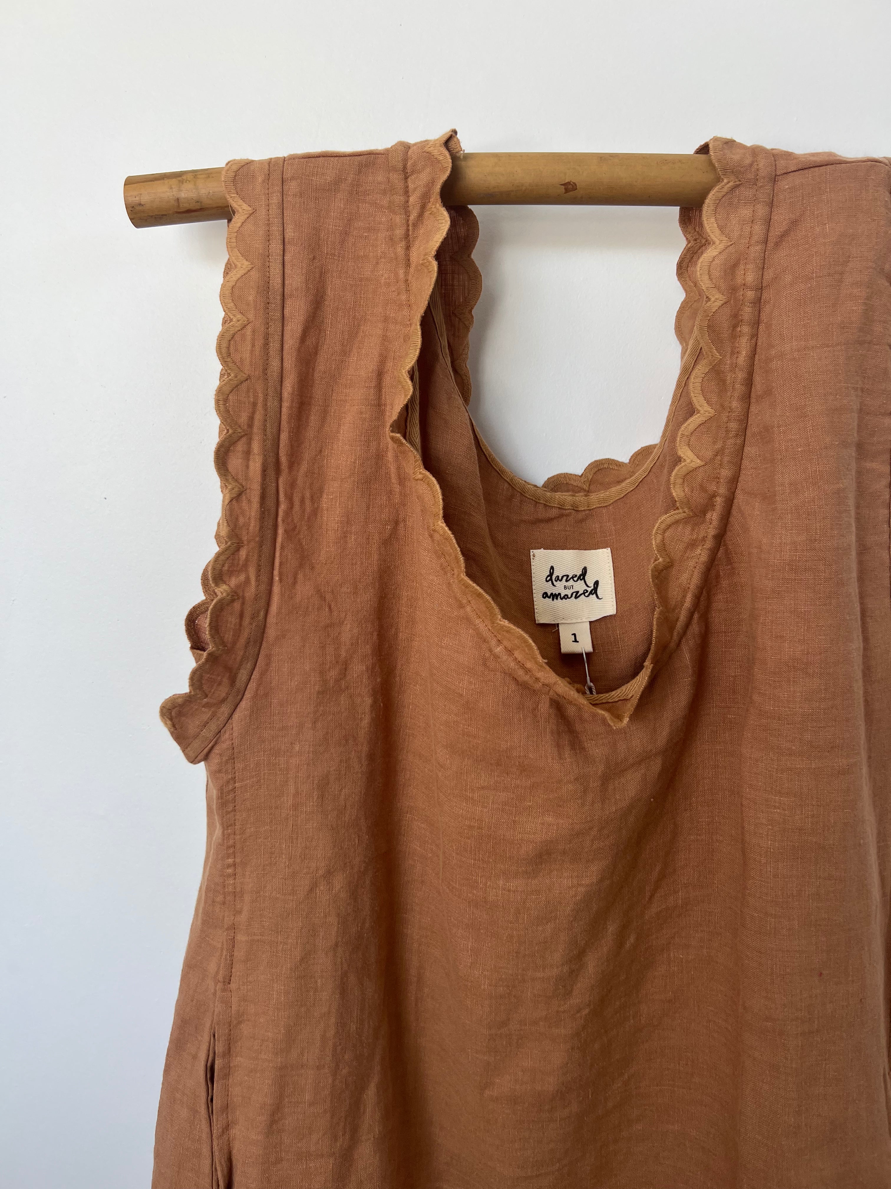 French Heritage Short Slip. Toffee