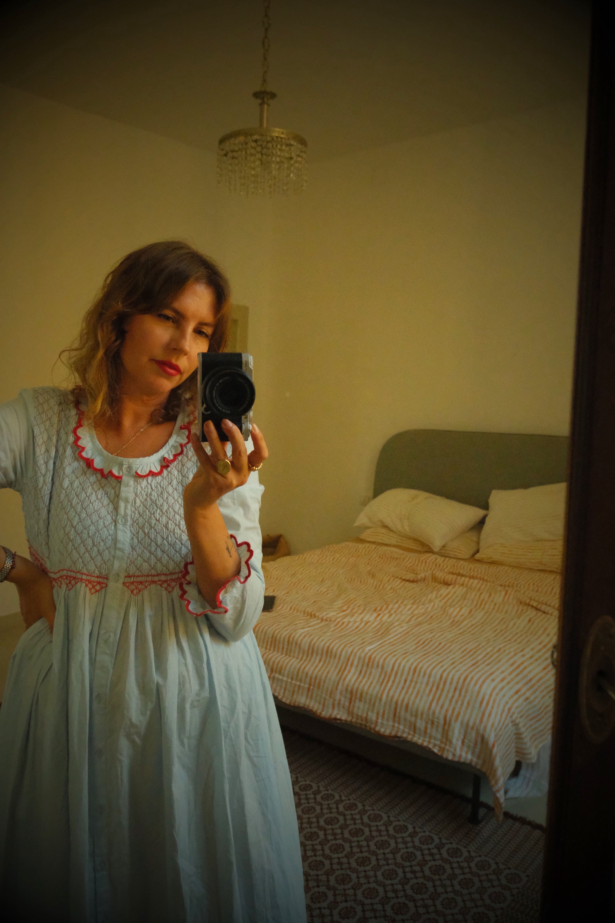 Juliette Dress Blue / Red