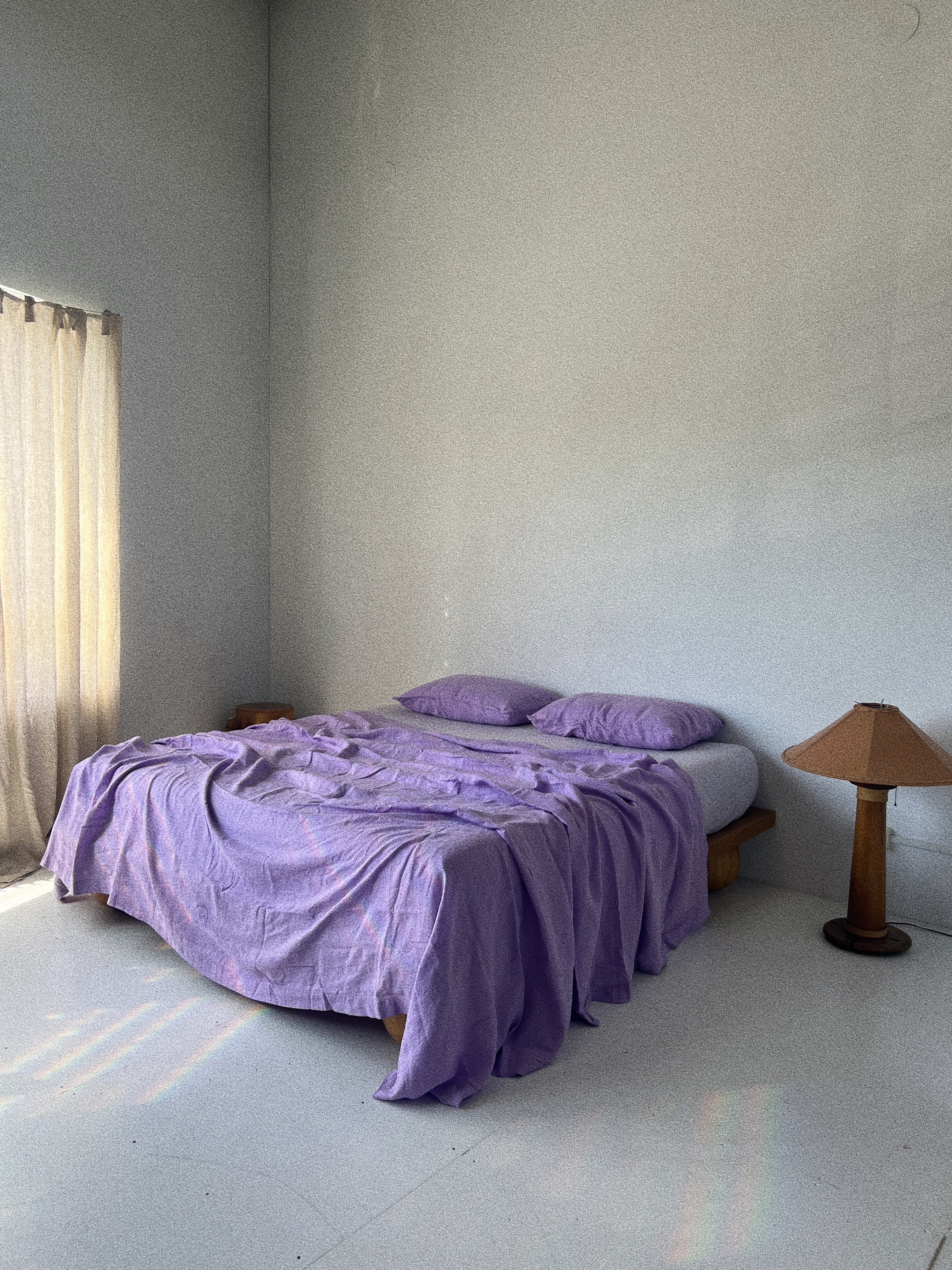 bed cover sheet . jacaranda linen