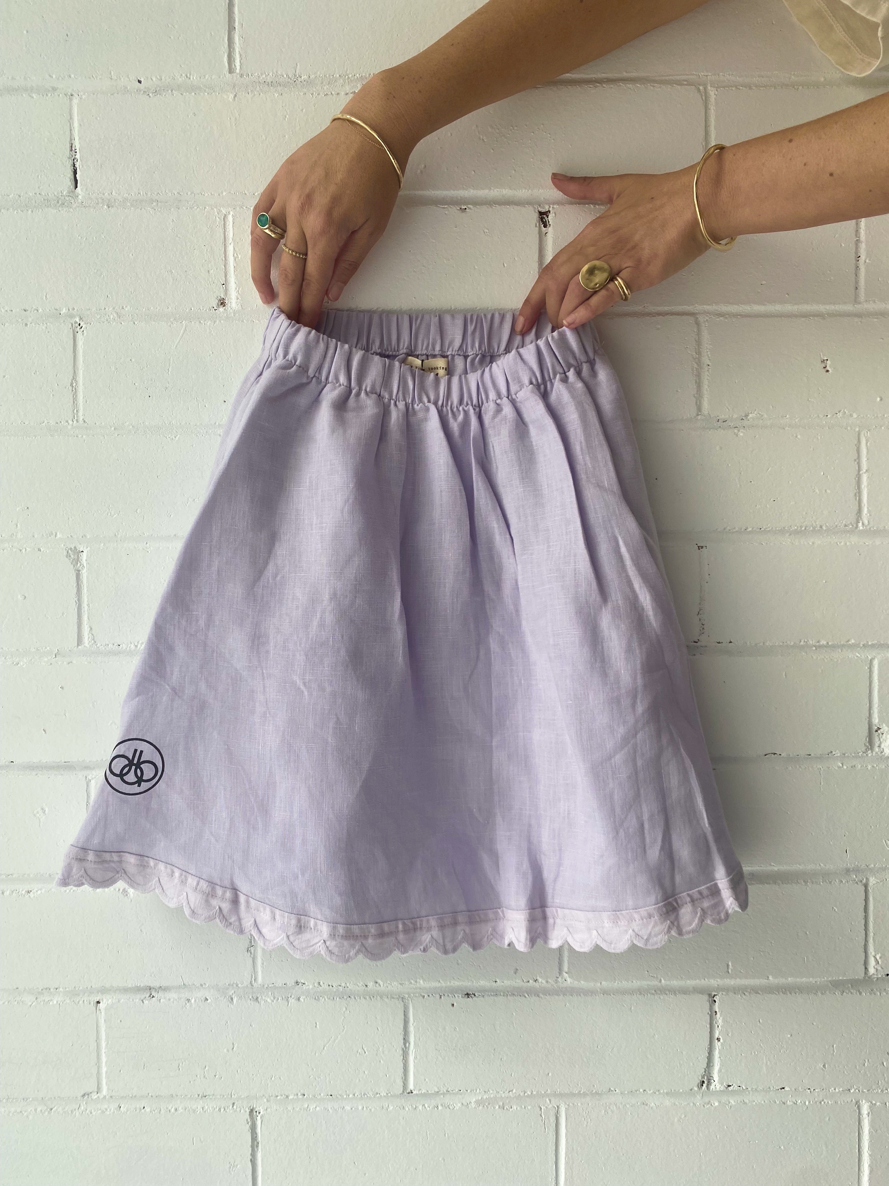 kids lace skirt . lilac wine