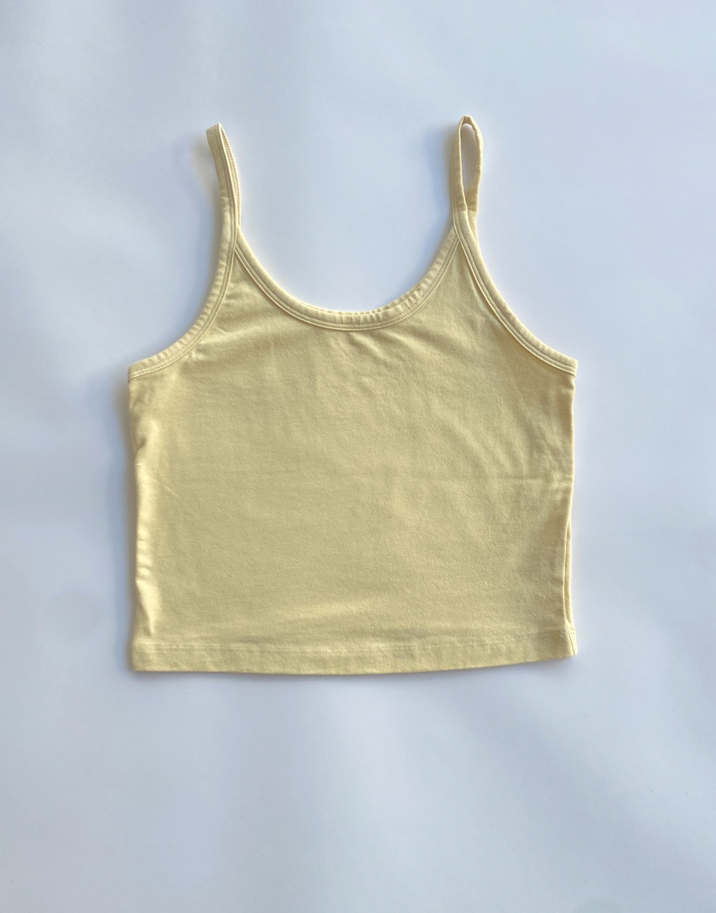 ARQ Crop Tank - hand dyed Lemon