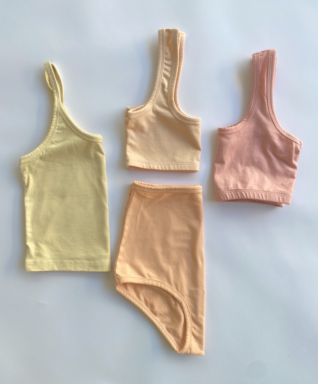 ARQ Crop Tank - hand dyed Lemon